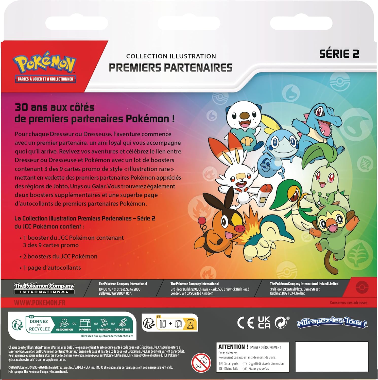 Coffret Pokémon Premiers Partenaires Série 2 — dos