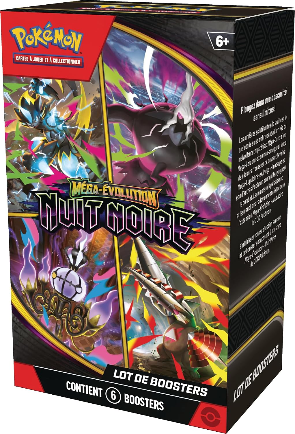 Lot 6 boosters Méga-Évolution Nuit Noire