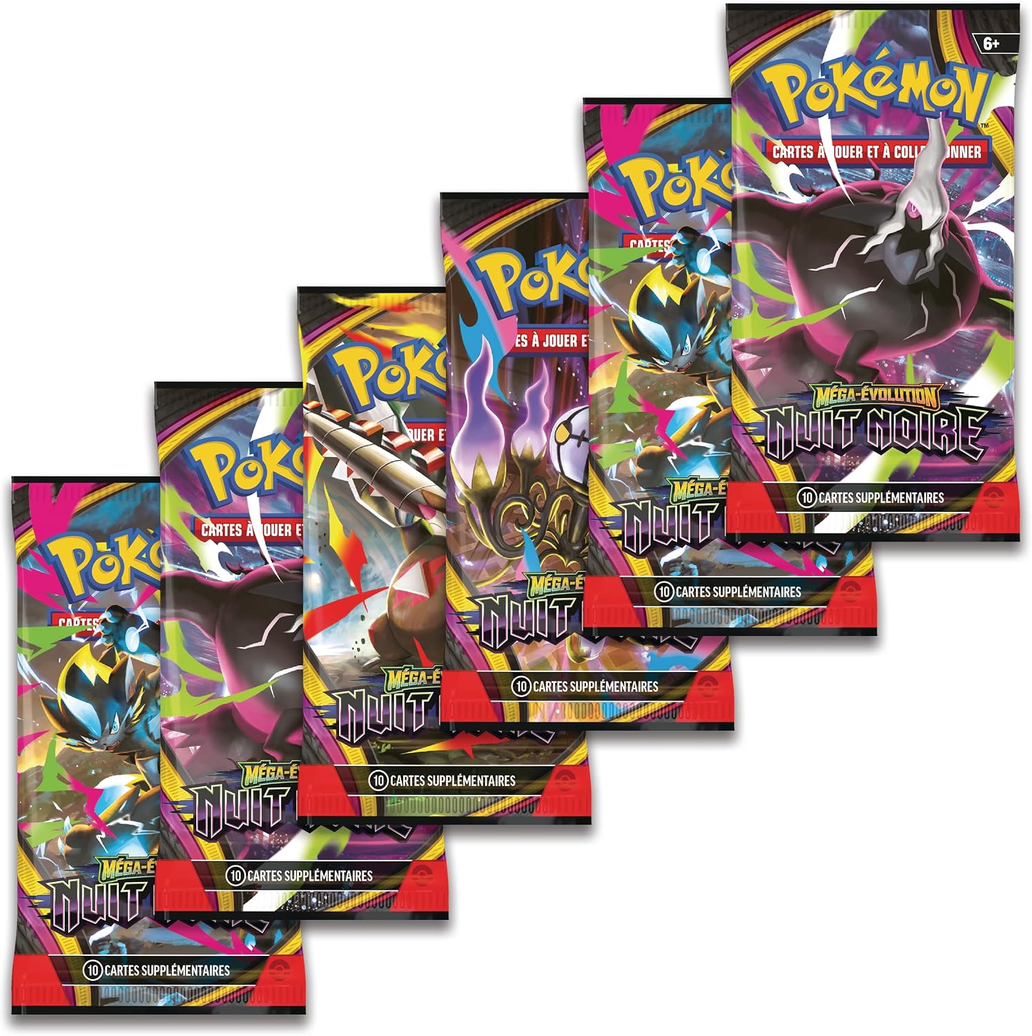 Lot 6 boosters Méga-Évolution Nuit Noire - Image 2