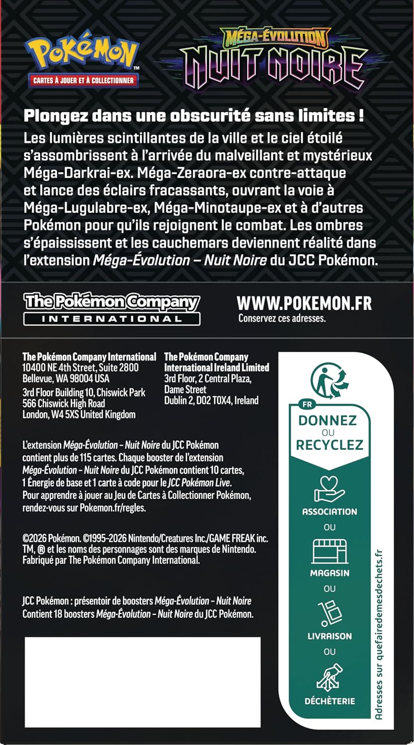 Demi-display 18 boosters Méga-Évolution Nuit Noire - Image 4