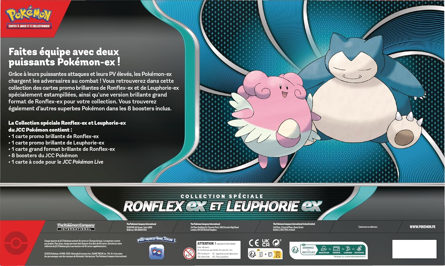 Collection spéciale Pokémon Ronflex-ex & Leuphorie-ex (2 promos + grand format + 8 boosters) – Image 2