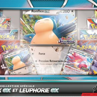 Collection spéciale Pokémon Ronflex-ex & Leuphorie-ex (2 promos + grand format + 8 boosters)
