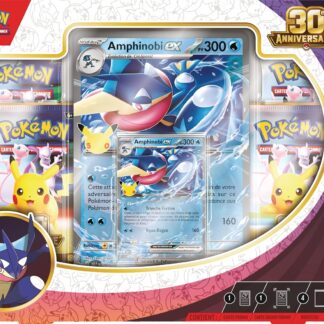 Coffret Pokémon 30ᵉ Anniversaire - Amphinobi-ex (promo brillante + grand format + 4 boosters)