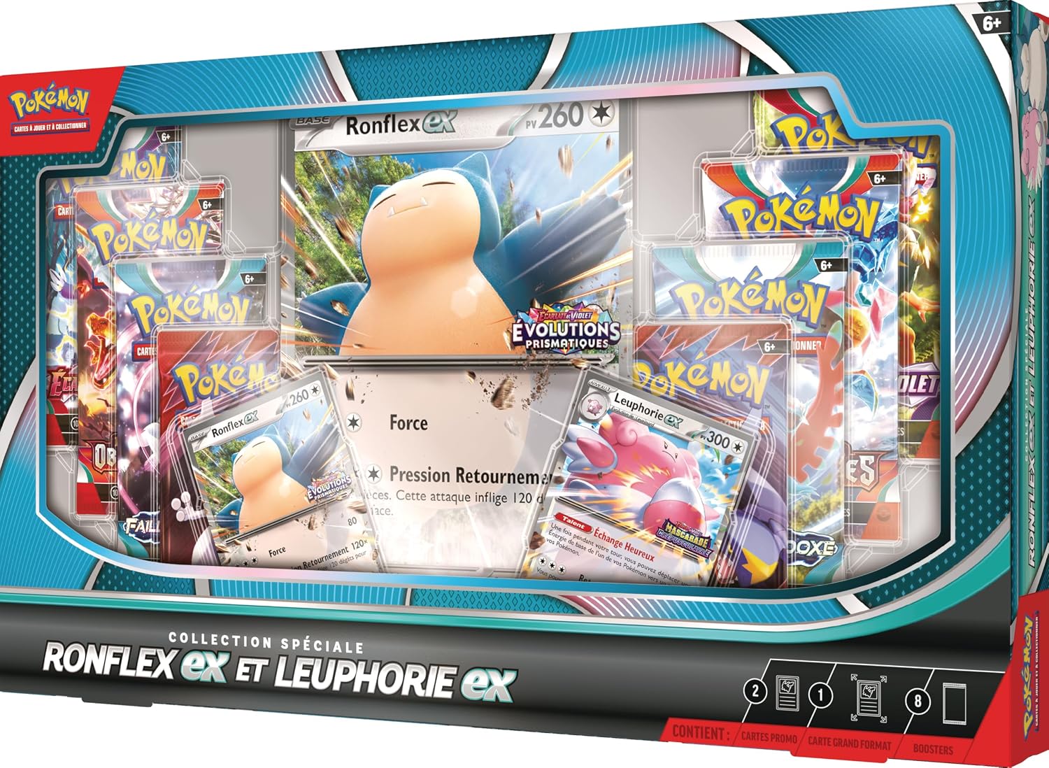 Collection spéciale Pokémon Ronflex-ex & Leuphorie-ex (2 promos + grand format + 8 boosters) – Image 4
